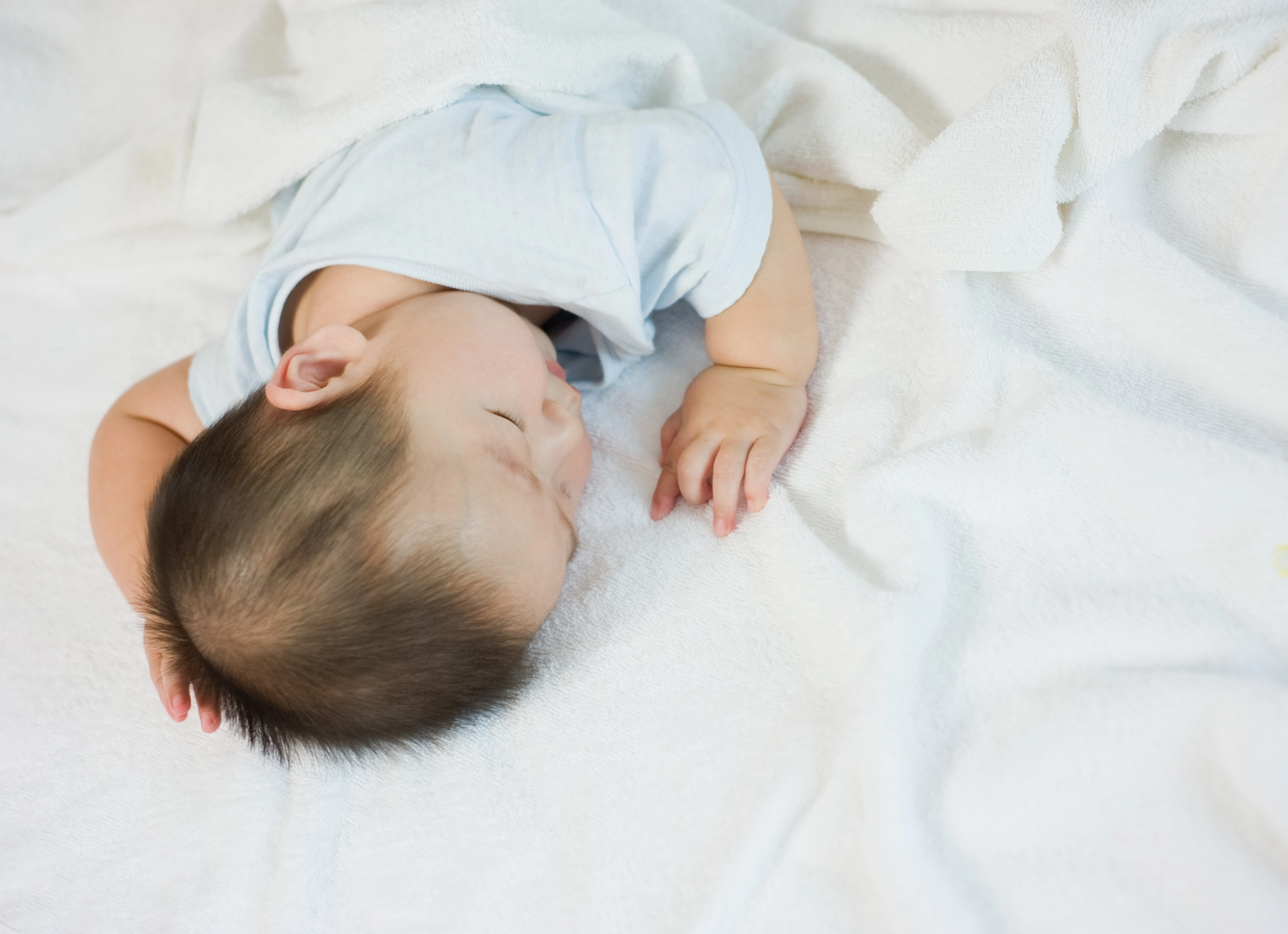 ▲ 寶寶趴睡雖然較容易入睡，但相對風險會較高